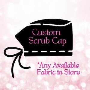 Made To Order Modern Scrub Cap: Unisex Cotton Tie-Back