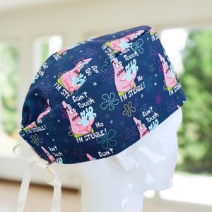 Don&#39;t Touch Me I&#39;m Sterile~ Scrub Cap, Modern Nurse Hat, CNA, MD, Tech, Gift