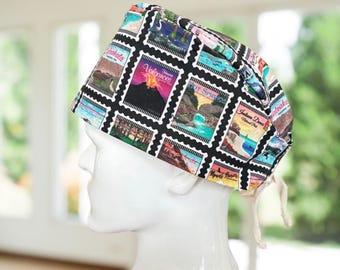 National Parks Scrub Cap, Cotton Modern or Euro Style