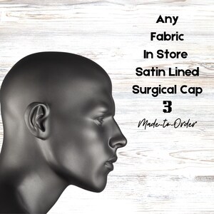 Satin Lined Cotton Scrub Cap: Unisex Surgical Cap