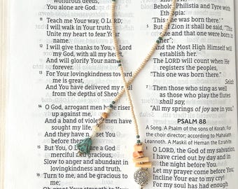 beaded bookmark, handmade bookmark