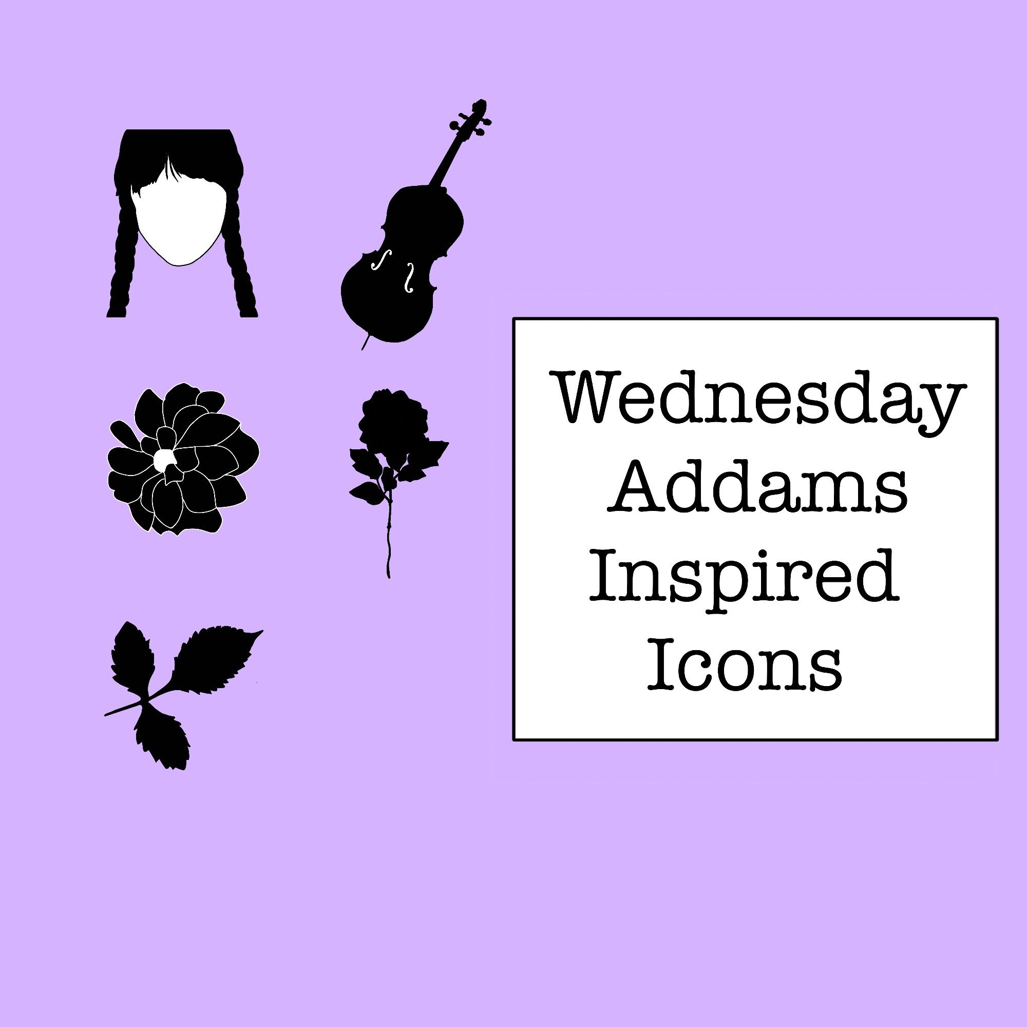 Wednesday Adams Icon Wednesday Addams Inspired Icons - Etsy
