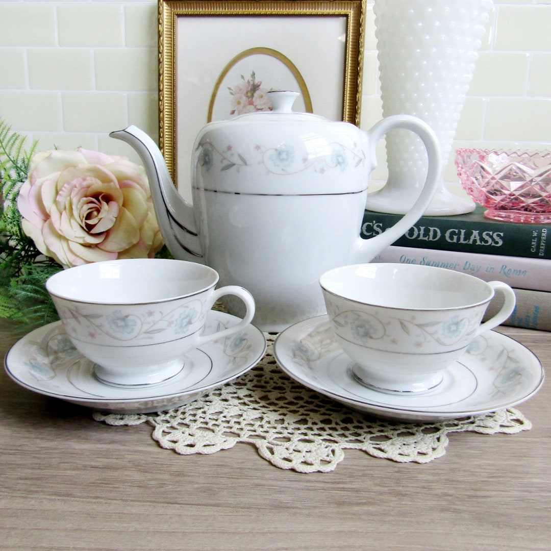 Fine China of Japan English Garden Tea Set Vintage Teapot Etsy