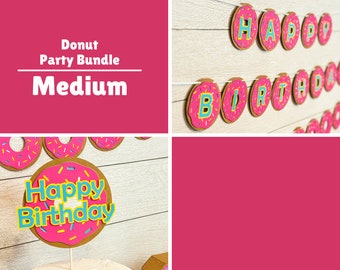 Donut Birthday Decor Bundle - Medium Party Bundle | Donut Grow Up Party Decorations | Donut decor