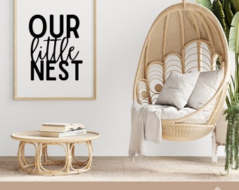Our Little Nest FONT 2 digital image svg png jpg, Cricut, Printable Sticker, journal, simple living, diy decor, home decor
