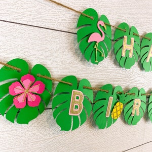 Luau party birthday banner | Luau party decorations | Beach banner | Tropical party decor | Hawaiian party | Pool party