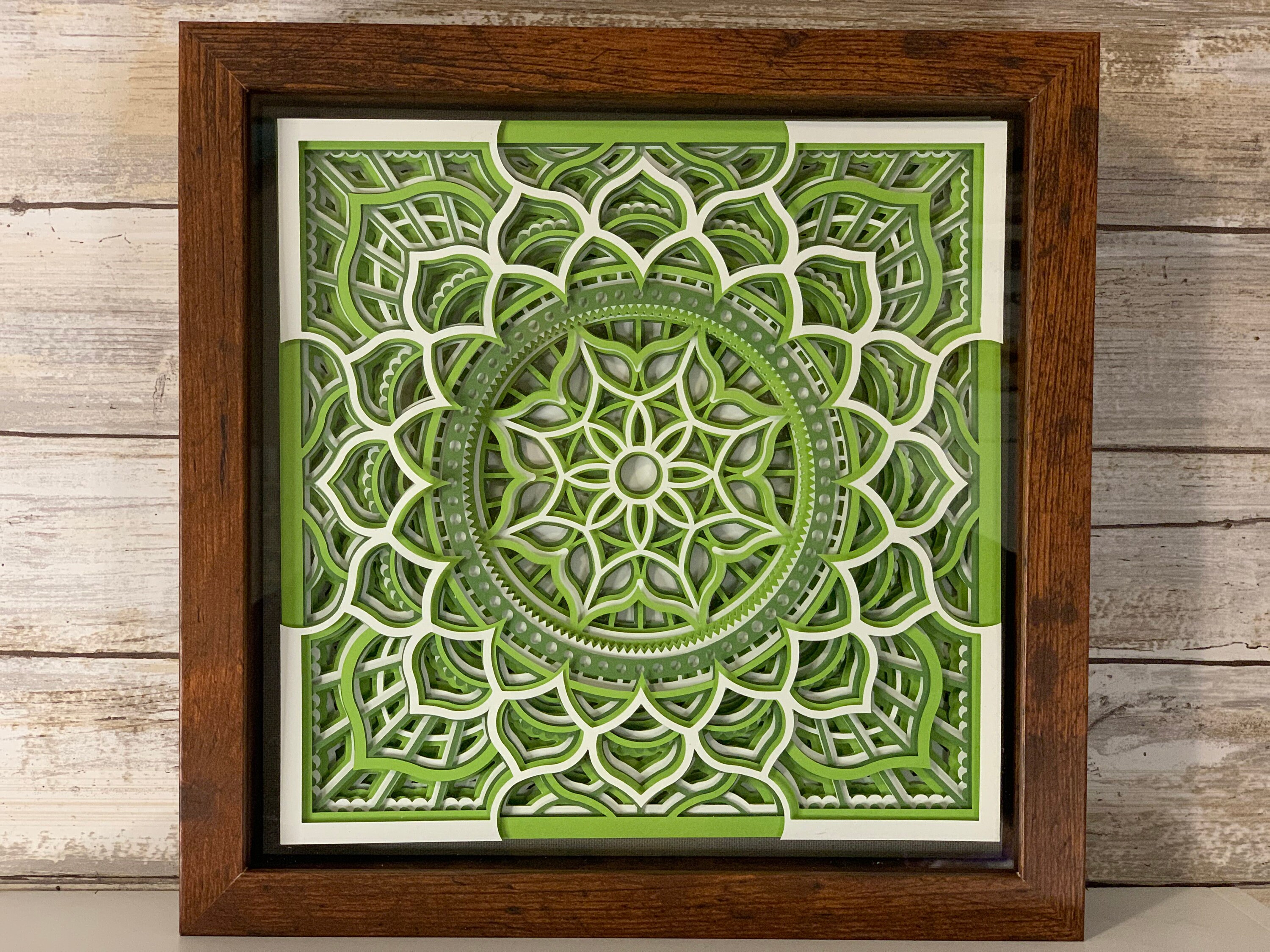 3D Layered Mandala 135 Layered Cardstock Shadow Box Etsy Australia