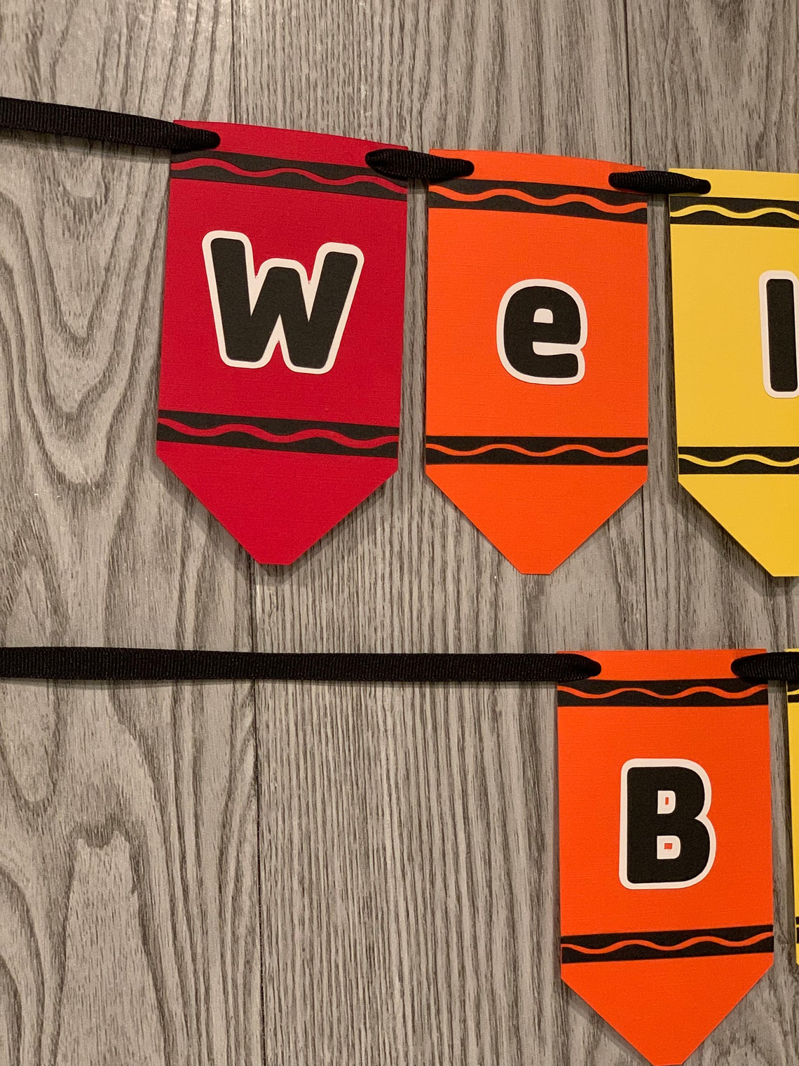 Colorful Crayon Banner Welcome Back Banner Banner With - Etsy