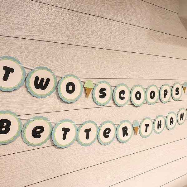 Two Scoops Are Better Than One Baby Shower Etsy