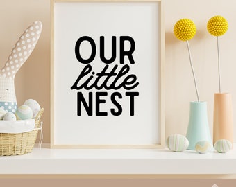 Our Little Nest FONT 1 digital image svg png jpg, Cricut, Printable Sticker, journal, simple living, diy decor, home decor
