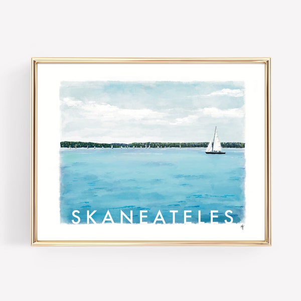 SKANEATELES | Skaneateles Lake | Upstate New York | Sailing Club | Original, Landscape Giclée Print