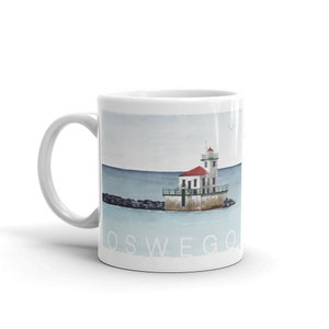 OSWEGO Mug | Lake Ontario | Northeast | New York State Park | West Pierhead Lighthouse | Upstate NY