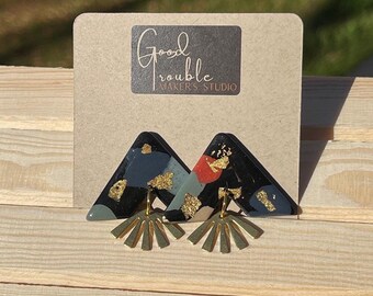 Aquarius: Dark Mode Earrings by Good Trouble Maker