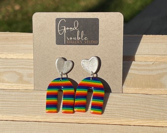 Baby Rainbow #1 Earrings by Good Trouble Maker