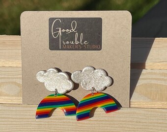 Baby Rainbow #2 Earrings by Good Trouble Maker