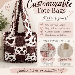 Rag Quilt Tote Bag