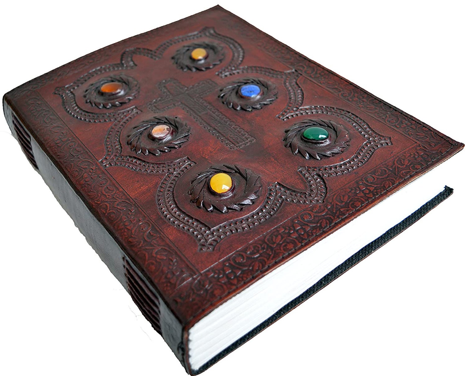 New Handmade Embossed Leather Journal Diary Personalized Etsy