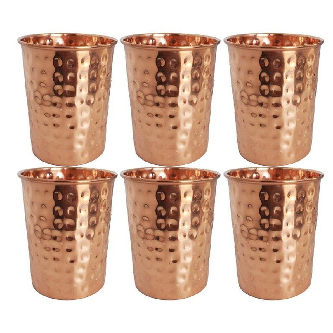 100% Pure Copper Mugs Handmade Hammered Design 250ml Tumbler Glass Mug Holistic Health Yoga Indian Drinking Glass Copper Mugs for men