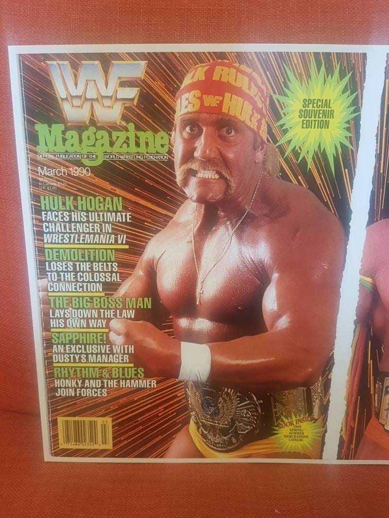 Wrestlemania 6 Warrior Hogan KEYRING WWF fan art gift 