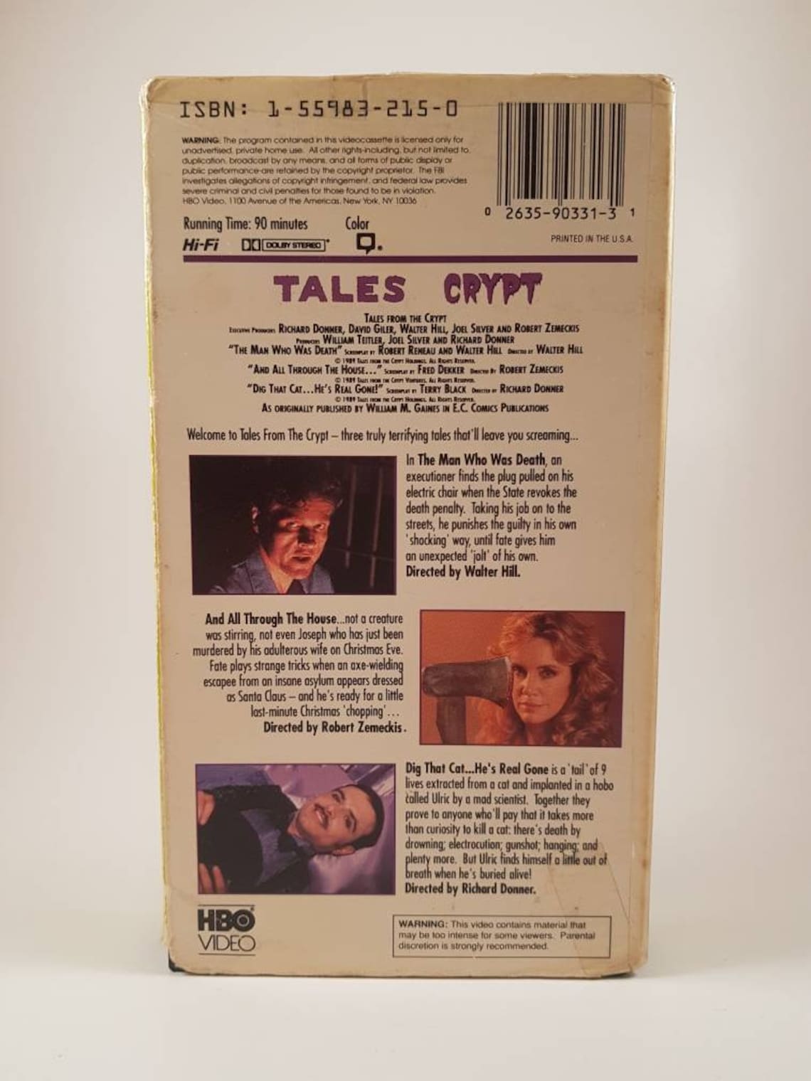 Tales From The Crypt VHS Tape Horror Movie Etsy
