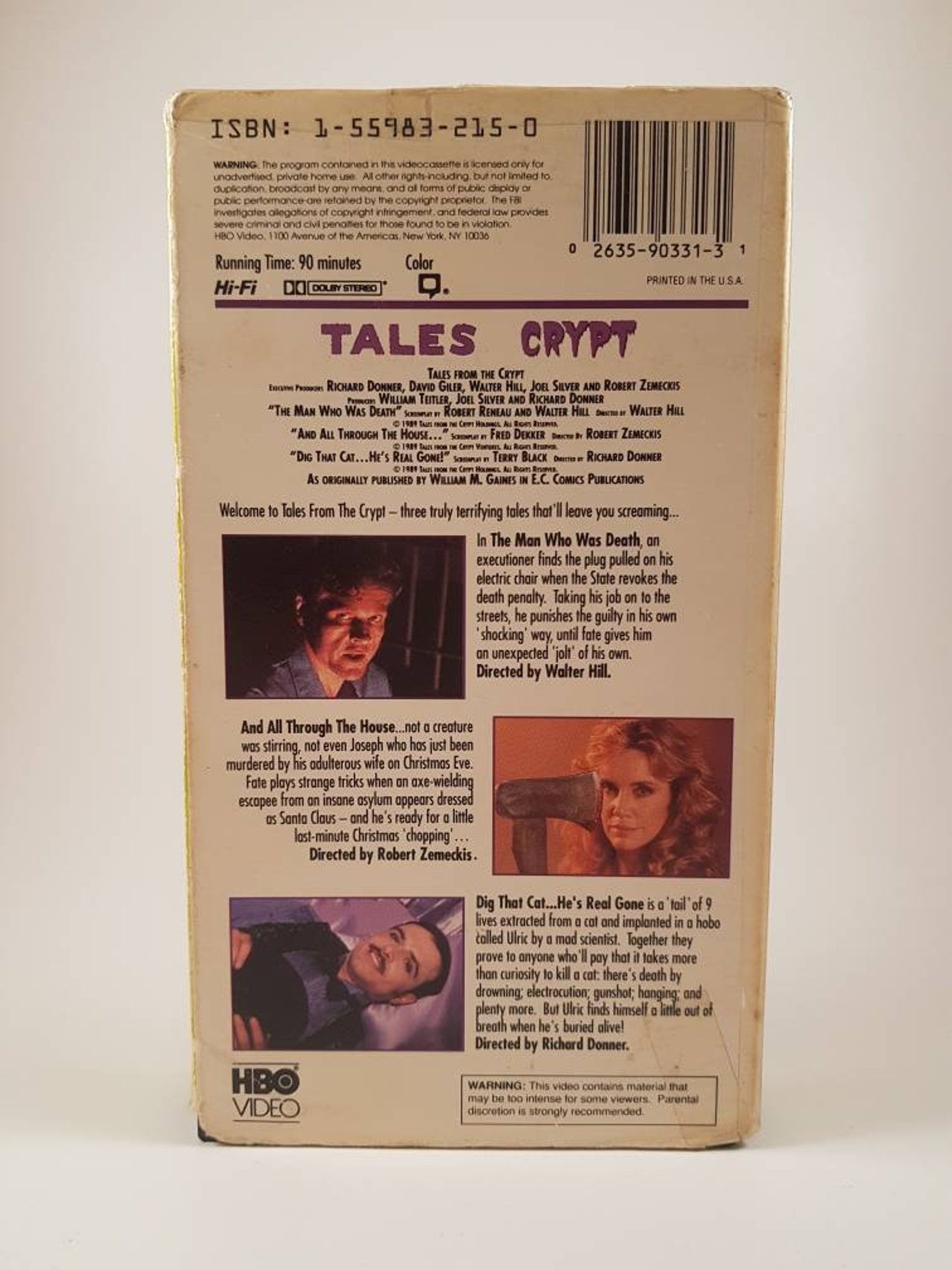 Tales From The Crypt VHS Tape Horror Movie Etsy