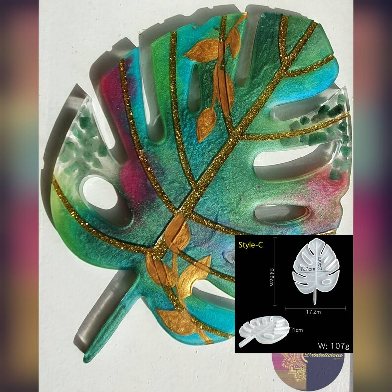 LARGE Monstera Leaf Silicone Molds Epoxy Resin Molds Casting Etsy