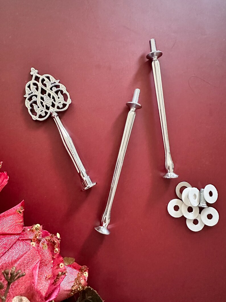 3 Tier Cake Display Stand Hardware Crown Metal Fitting Party Etsy