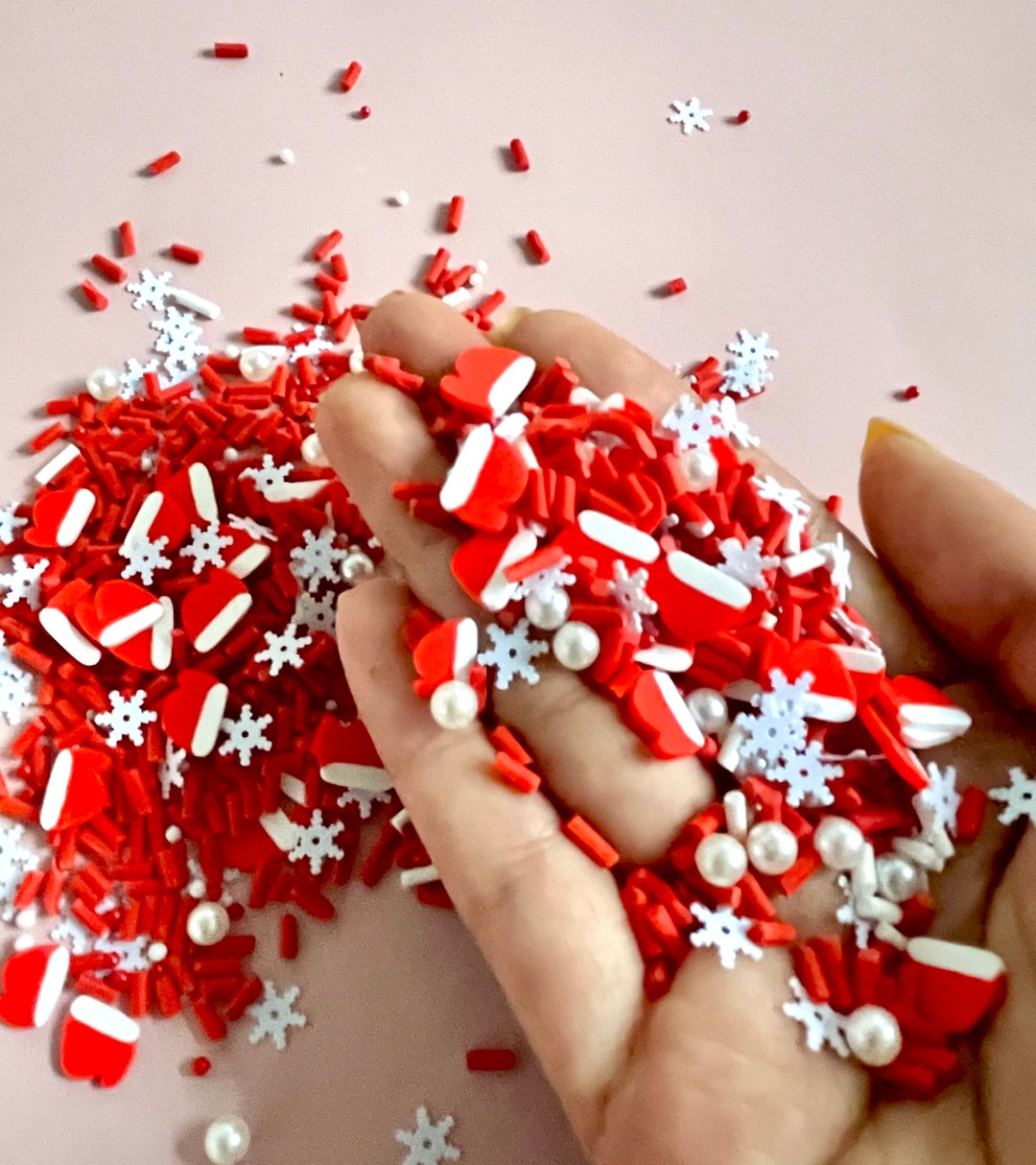 Christmas Polymer Clay Sprinkle With Diamond for Kids Diy ,soft Clay