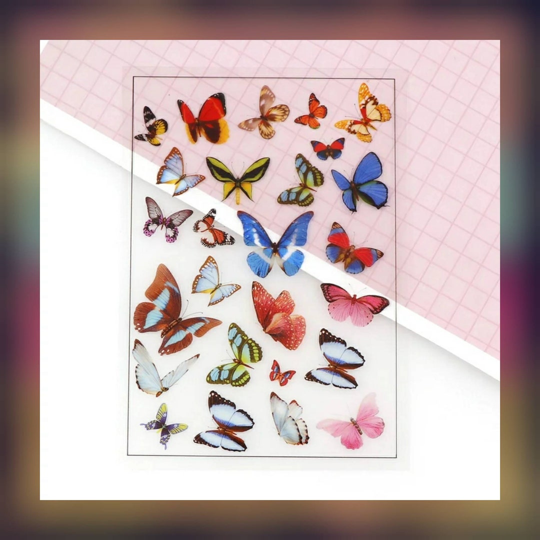 5 Sheets Butterfly Metal Stickers Resin Mold Fillers Epoxy Filling  Materials Epoxy Resin Supplies Jewelry Making Material Diy Art Resin Crafts  Project