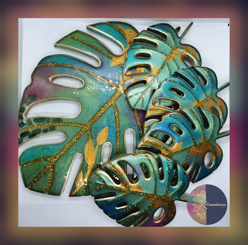 LARGE Monstera Leaf Silicone Molds Epoxy Resin Molds Casting Etsy UK