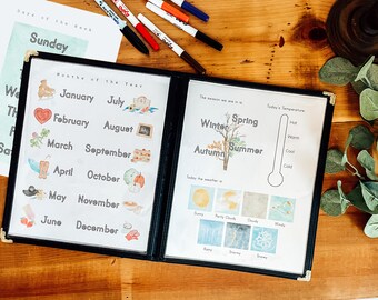 Calendar and Weather Pages for Littles // Circle Time Activities // Morning Menus // Early Education // Preschool Resources