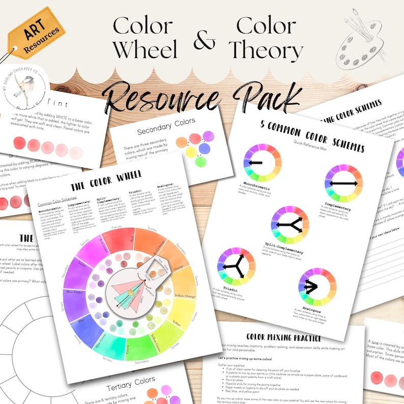 Color Theory Printable for Kids | Color Wheel & Color Mixing Workbook image 1