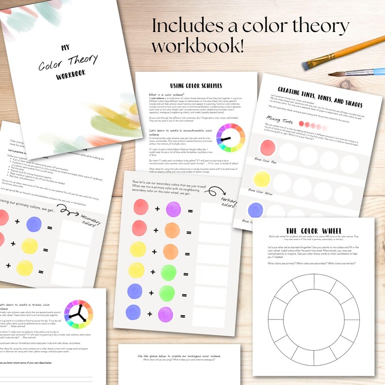 Color Theory Printable for Kids | Color Wheel & Color Mixing Workbook image 4