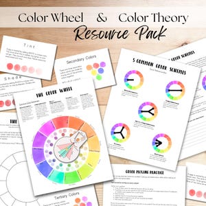 Color Wheel and Color Theory Resource Pack | Paint Mixing Workbook | Homeschool Art Resources | Art Education | Kids Educational Activity