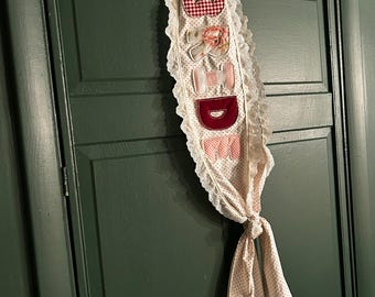 Custom Quilted Letter Sash: Handmade Baby Shower Bridal Shower Birthday Keepsake Lace Trim