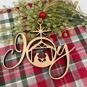 3D Ornament Joy 3 Pieces Laser Cut Out Unfinished ORN152 3D Ornament Joy 3 Pieces Laser Cut Out Unfinished ORN152