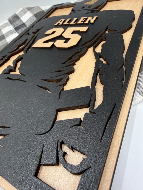 Plaque Imprimerie Plomb Sur Bois - 2 Joueurs De Foot - France - Générique