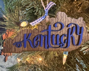 Kentucky Bluegrass Ornament | Rustic State Decor | Laser Cut Gift