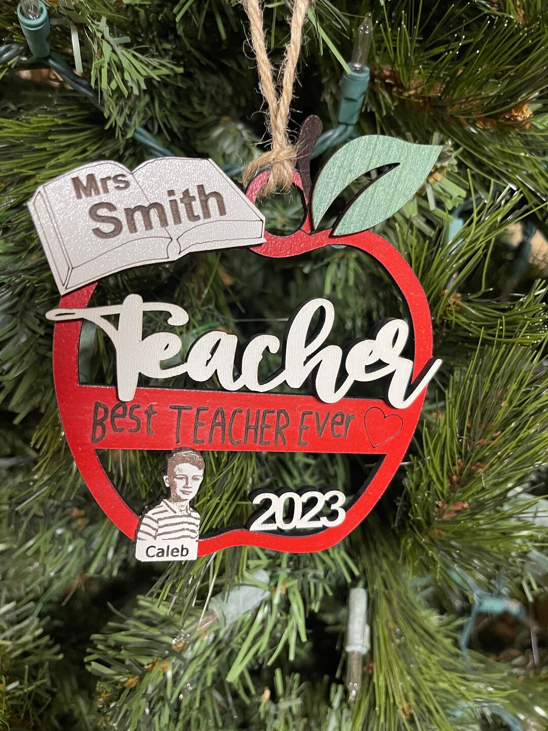 Teacher Ornament for Teacher Student Gift for Teacher Personalized Teacher Gift Ornament Class