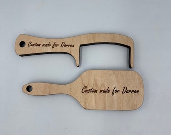 Gepersonaliseerde kam of borstel van multiplex voor kale mannen, cadeau cadeau