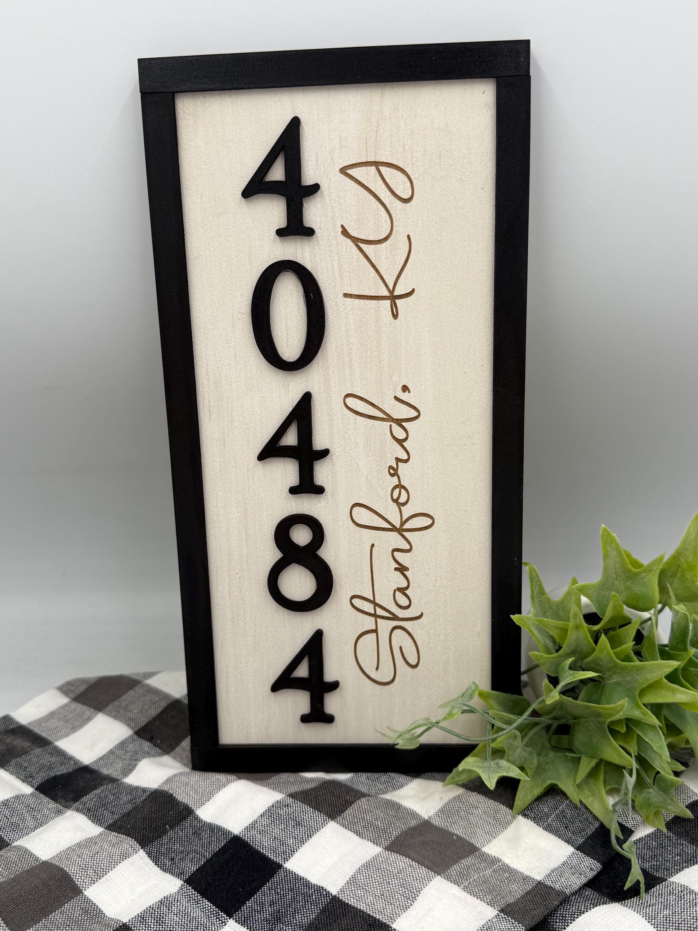 Personalized Farmhouse Zip Code Sign: Custom Hometown Wall Decor