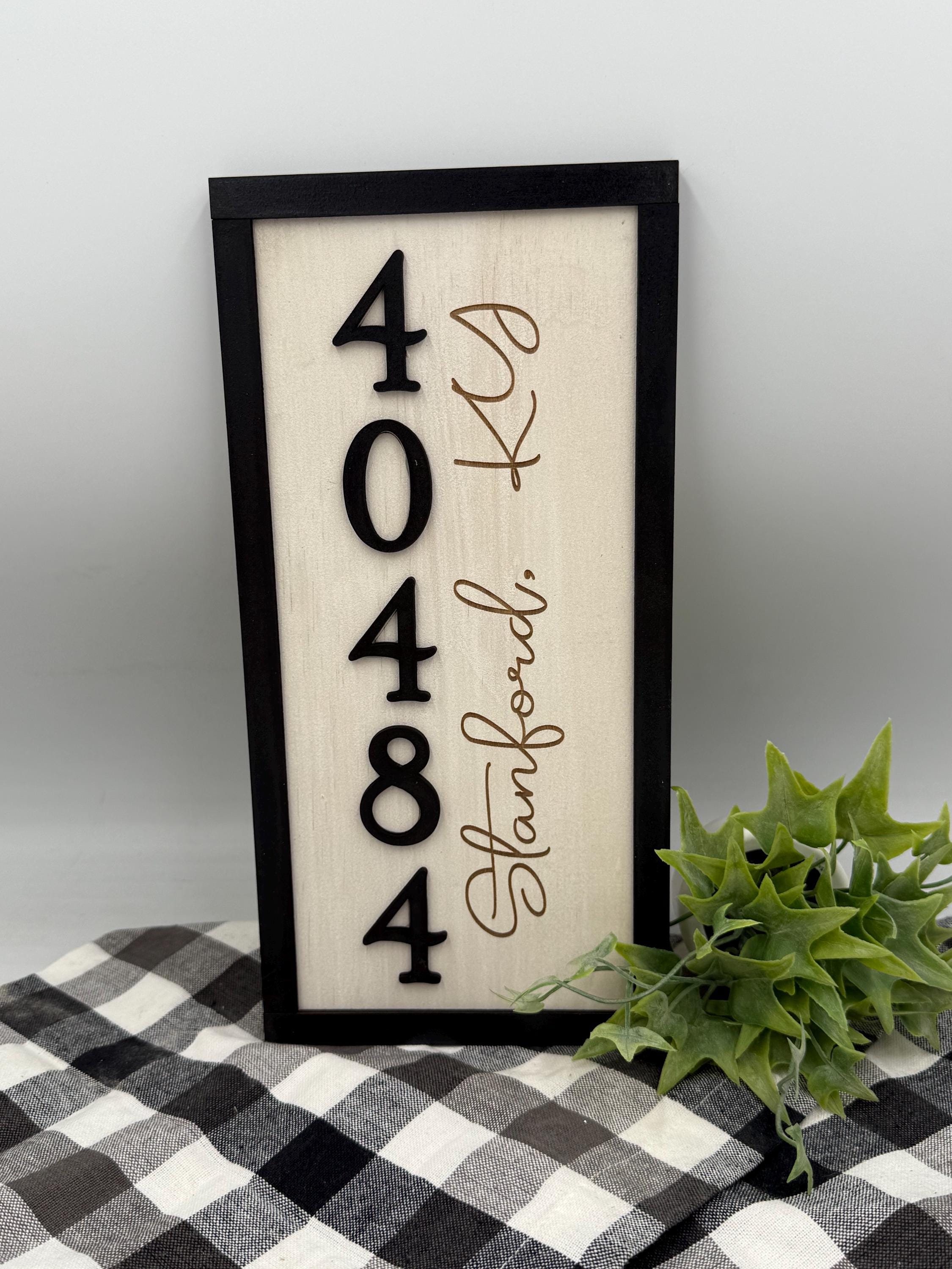 Personalized Farmhouse Zip Code Sign: Custom Hometown Wall Decor