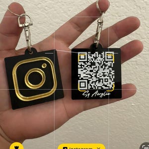 Custom QR Code Keychain | Scan Keychain | Business Keychain | Instagram Keychain