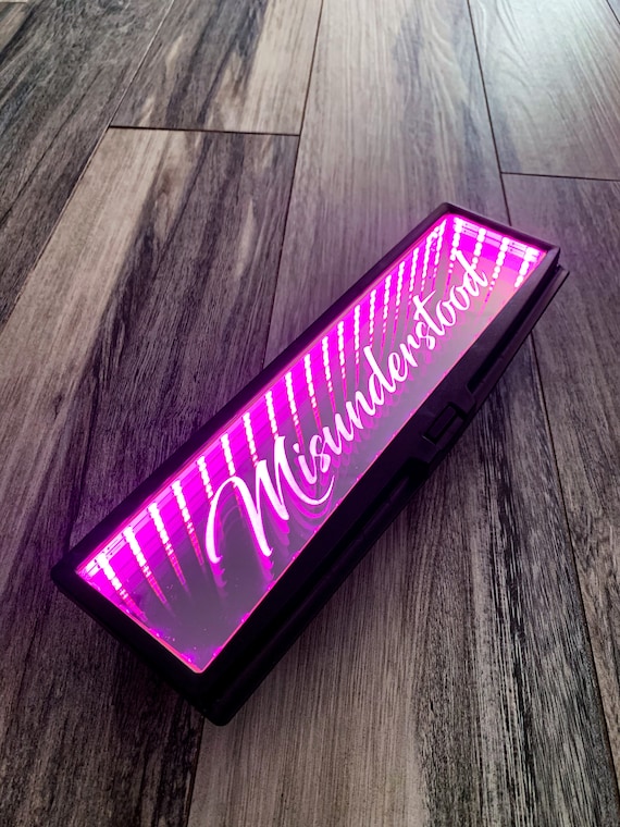 Infinity Engraved Light up Broadway Mirror for Car Etsy