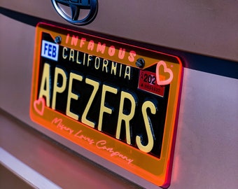  Las Vegas License Plate Frames (Set of 2) Custom Name and Number  for Men Women Gifts : Automotive