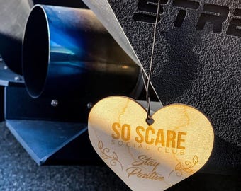 Custom Engraved Wooden Air Freshener: Reusable Black Ice Scent