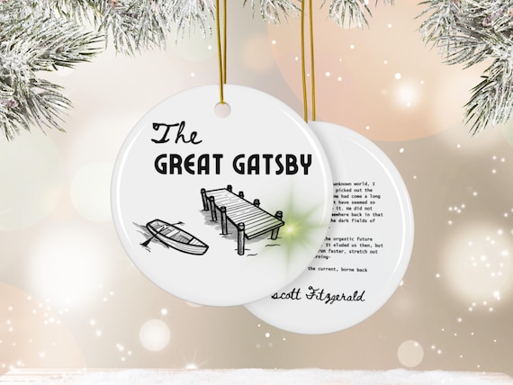 The Great Gatsby Ornament, Literature ornament, bookish ornament, teacher gift, teacher appreciation