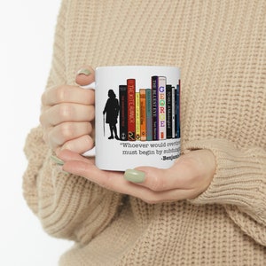 Banned Books Benjamin Franklin Zitat Becher, verbotene Bücher, Banned Book Cup, Bibliothekar, Leseliebhaber, Buchliebhaber, Lehrerbecher, Lehrergeschenk
