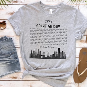 Great Gatsby tshirt, Gatsby tshirt, Literature tshirt