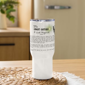 The Great Gatsby Travel Mug (Illustrated Version) Closing Lines